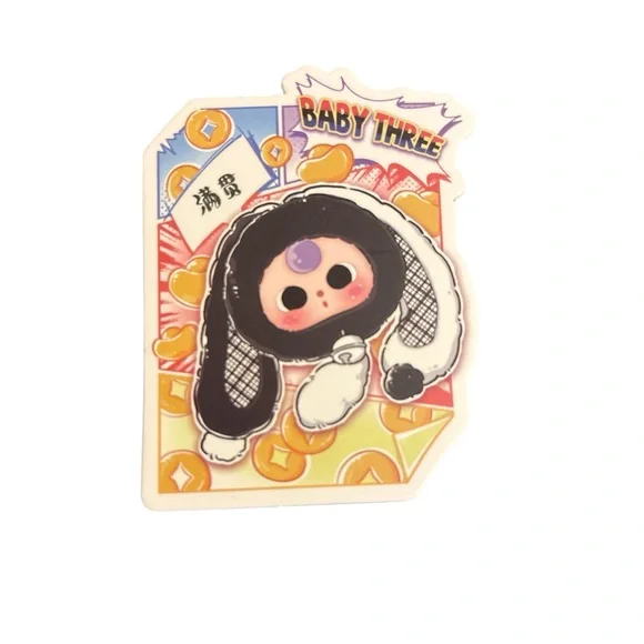 Baby three Lucky rabbit zipper bag Card confirmed - Picture 2 of 2